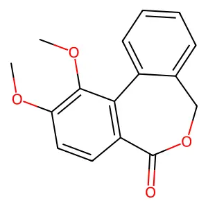 1,2-Dimethoxydibenzo[c,e]oxepin-5(7H)-one structure