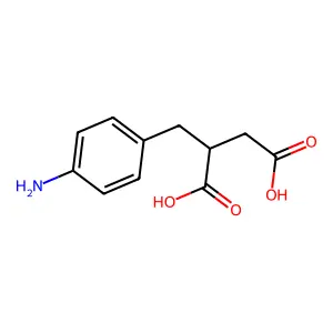 2-((4-Aminophenyl)methyl)butanedioic acid structure