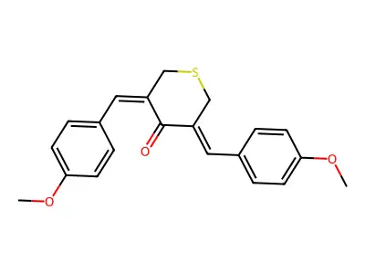 3,5-Bis[(4-methoxyphenyl)methylidene]thian-4-one structure