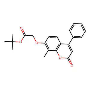 Tert-butyl 2-(8-methyl-2-oxo-4-phenylchromen-7-yl)oxyacetate structure