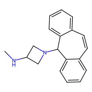 AZETIDINE, 1-(5H-DIBENZO(a,d)CYCLOHEPTEN-5-YL)-3-METHYLAMINO- structure