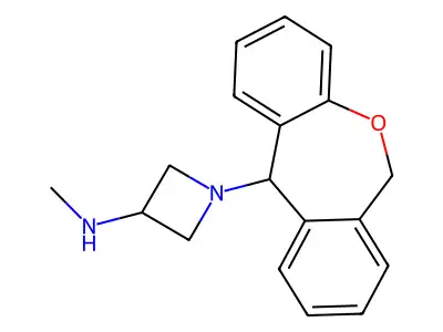 1-(6,11-Dihydrodibenz(b,e)oxepin-11-yl)-N-methyl-3-azetidinamine structure
