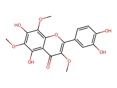 5,7,3',4'-Tetrahydroxy-3,6,8-trimethoxyflavone structure