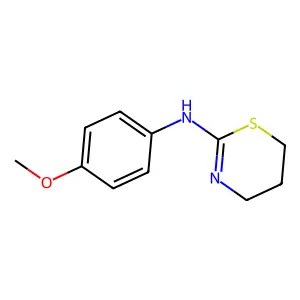 N-(4-methoxyphenyl)-5,6-dihydro-4H-1,3-thiazin-2-amine structure