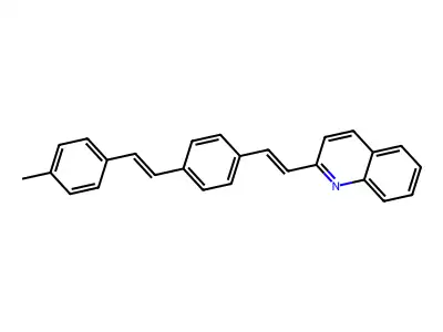 2-[2-[4-[2-(4-Methylphenyl)ethenyl]phenyl]ethenyl]quinoline structure