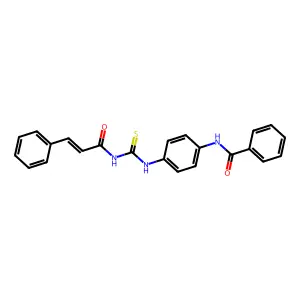 N-[4-[[(E)-3-Phenylprop-2-enoyl]thiocarbamoylamino]phenyl]benzamide structure