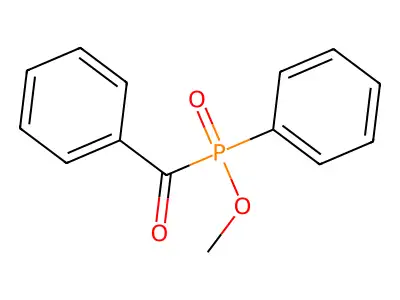 Phosphinic acid, benzoylphenyl-, methyl ester, (S)- structure