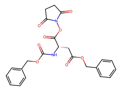 4-Benzyl 1-(2,5-dioxopyrrolidin-1-yl) ((benzyloxy)carbonyl)-L-aspartate structure