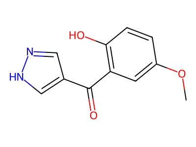 Methanone, (2-hydroxy-5-methoxyphenyl)-1H-pyrazol-4-yl- structure