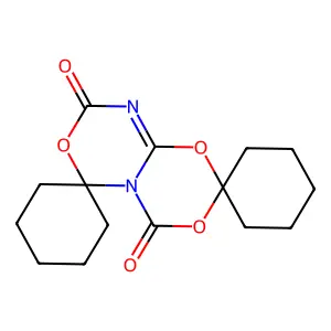 dispiro[cyclohexane-1,2'-[1,3,5]oxadiazino[4,3-d][1,3,5]diox structure