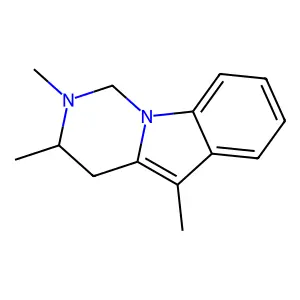2,3,5-Trimethyl-1,2,3,4-tetrahydropyrimido(1,6-a)indole structure