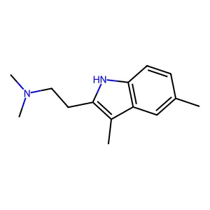 Indole, 3,5-dimethyl-2-(2-dimethylaminoethyl)- structure