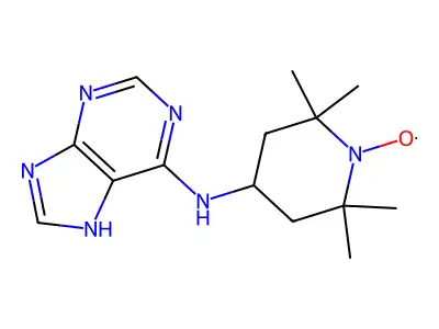 N(6)-(2,2,6,6-tetramethyl-1-oxypiperidin-4-yl)adenine structure