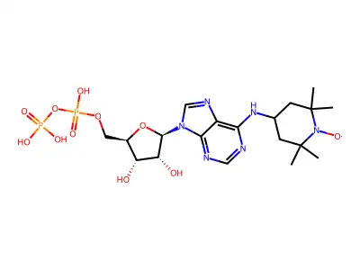 6-(2,2,6,6,-Tetramethylpiperidine-1-oxyl)-adenosine diphosphate structure