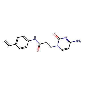 3-(4-Amino-2-oxopyrimidin-1(2H)-yl)-N-(4-ethenylphenyl)propanamide structure