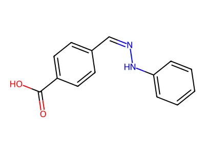4-((2-Phenylhydrazono)methyl)benzoic acid structure