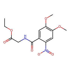 Ethyl 2-[(4,5-dimethoxy-2-nitrobenzoyl)amino]acetate structure