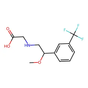 Acetic acid, 2-(beta-methoxy-m-trifluoromethylphenethylamino)- structure