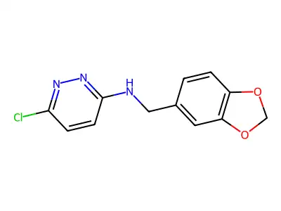 N-(1,3-benzodioxol-5-ylmethyl)-6-chloropyridazin-3-amine structure