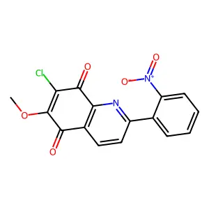 5,8-Quinolinedione, 7-chloro-6-methoxy-2-(2-nitrohenyl)- structure