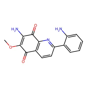 5,8-Quinolinedione, 7-amino-2-(2-aminophenyl)-6-methoxy- structure