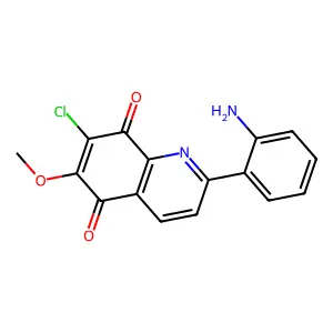 5,8-Quinolinedione, 2-(2-aminophenyl)-7-cloro-6-methoxy- structure