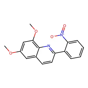 Quinoline, 6,8-dimethoxy-2-(2-nitrophenyl)- structure