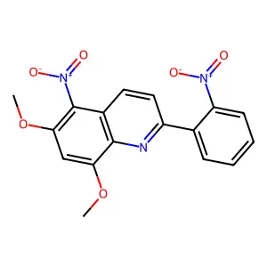 Quinoline, 6,8-dimethoxy-5-nitro-2-(2-nitrophenyl)- structure