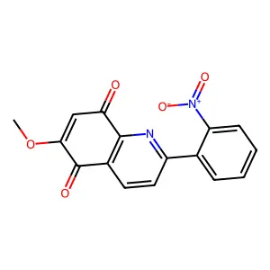 6-Methoxy-2-(2-nitrophenyl)-5,8-quinolinedione structure