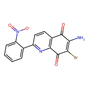 6-Amino-7-bromo-2-(2-nitrophenyl)-5,8-quinolinedione structure