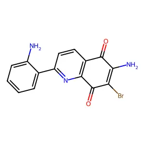 5,8-Quinolinedione, 6-amino-2-(2-aminophenyl)-7-bromo- structure