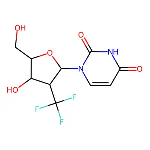 2'-Deoxy-2'-(trifluoromethyl)uridine structure