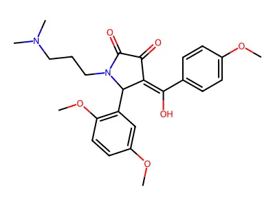 5-(2,5-dimethoxyphenyl)-1-[3-(dimethylamino)propyl]-3-hydroxy-4-(4-methoxybenzoyl)-2,5-dihydro-1H-pyrrol-2-one structure