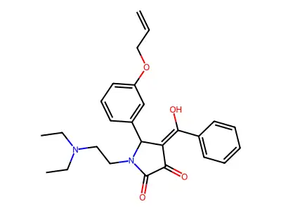 1-(2-diethylaminoethyl)-4-[hydroxy(phenyl)methylidene]-5-(3-prop-2-enoxyphenyl)pyrrolidine-2,3-dione structure