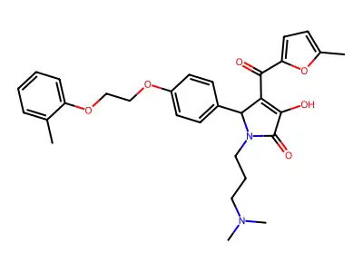 1-(3-(dimethylamino)propyl)-3-hydroxy-4-(5-methylfuran-2-carbonyl)-5-(4-(2-(o-tolyloxy)ethoxy)phenyl)-1H-pyrrol-2(5H)-one structure
