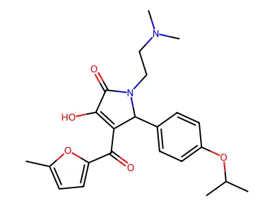 1-(2-(dimethylamino)ethyl)-3-hydroxy-5-(4-isopropoxyphenyl)-4-(5-methylfuran-2-carbonyl)-1H-pyrrol-2(5H)-one structure
