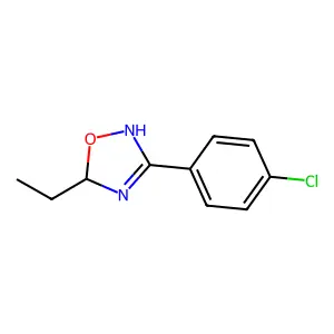 1,2,4-Oxadiazole, 3-(4-chlorophenyl)-5-ethyl-4,5-dihydro- structure