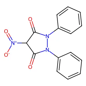 4-Nitro-1,2-diphenylpyrazolidine-3,5-dione structure