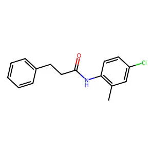 N-(4-chloro-2-methylphenyl)-3-phenylpropanamide structure