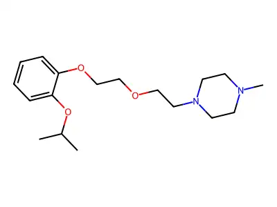1-Methyl-4-[2-[2-(2-propan-2-yloxyphenoxy)ethoxy]ethyl]piperazine structure