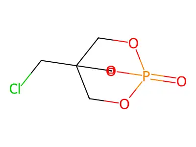 2,6,7-Trioxa-1-phosphabicyclo(2.2.2)octane, 4-(chloromethyl)-, 1-oxide structure