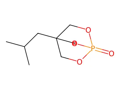 2,6,7-Trioxa-1-phosphabicyclo(2.2.2)octane, 4-(2-methylpropyl)-, 1-oxide structure