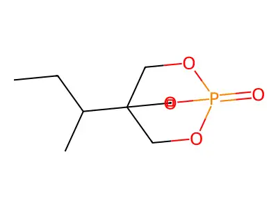 2,6,7-Trioxa-1-phosphabicyclo(2.2.2)octane, 4-(1-methylpropyl)-, 1-oxide structure