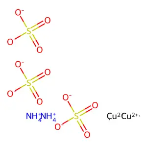 sulfuric acid, ammonium copper(2+) salt structure