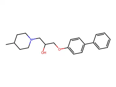 1-(4-Methylpiperidyl)-3-(4-phenylphenoxy)propan-2-ol structure