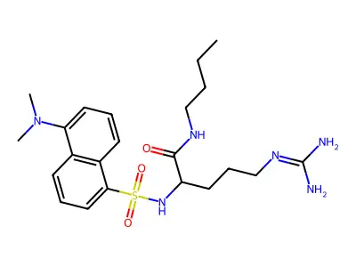 N(sup 2)-Dansyl-N-butyl-L-argininamide structure
