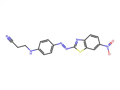 3-((4-((6-Nitrobenzothiazol-2-yl)azo)phenyl)amino)propiononitrile structure