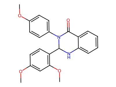 2-(2,4-Dimethoxyphenyl)-3-(4-methoxyphenyl)-1,2-dihydroquinazolin-4-one structure