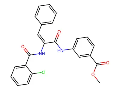 Methyl 3-({2-[(2-chlorobenzoyl)amino]-3-phenylacryloyl}amino)benzoate structure