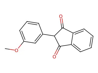1H-Indene-1,3(2H)-dione, 2-(3-methoxyphenyl)- structure